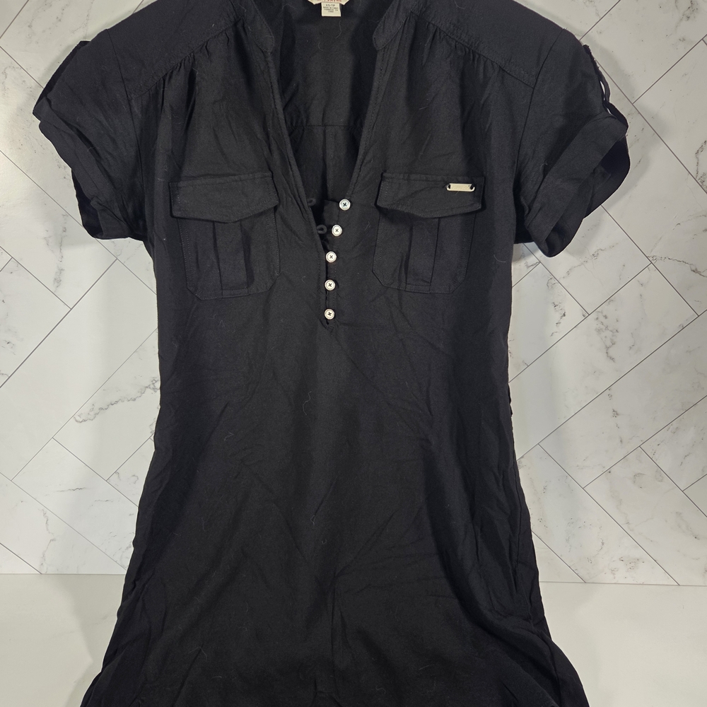 Guess Black Button-Up Dress